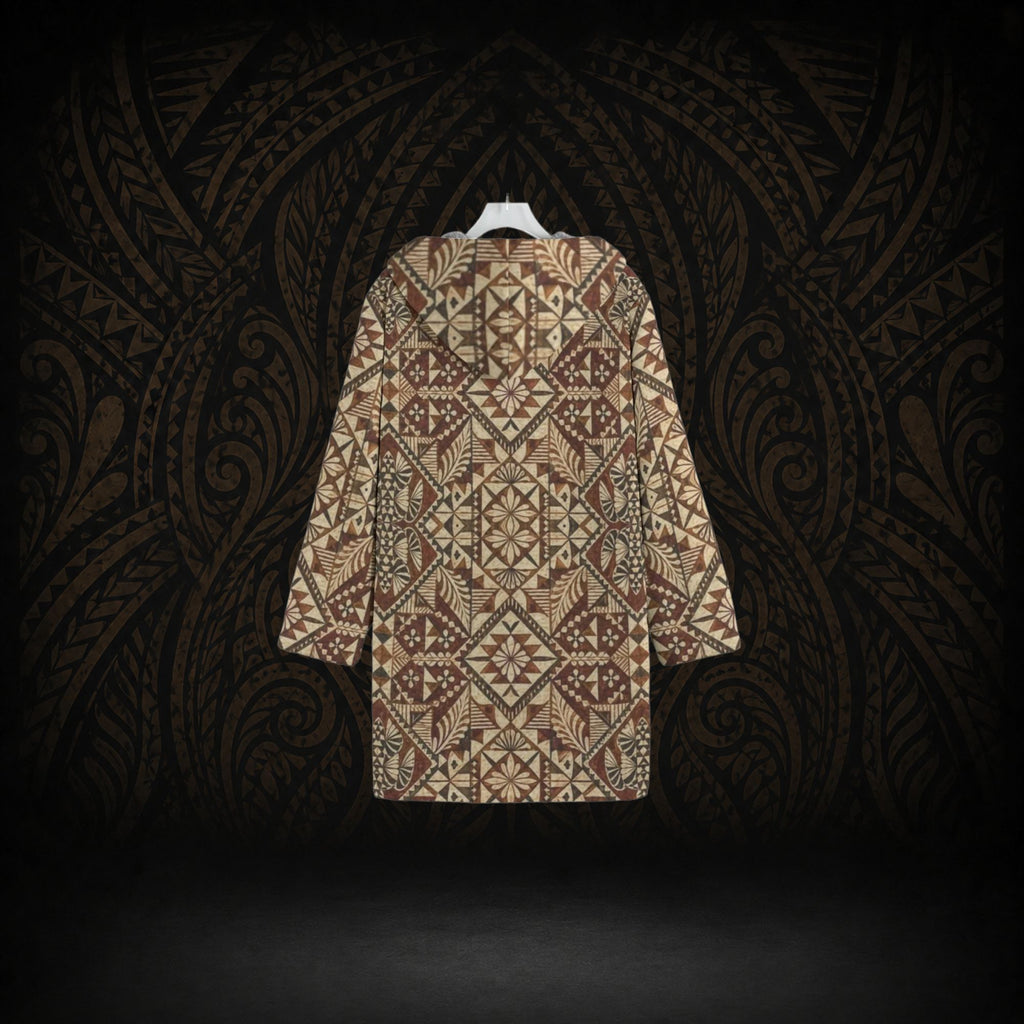 HERITAGE ISLANDER TAPA HOODED COAT