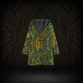 ISLAND EVERGREEN POLYNESIAN HOODED TRENCH COAT