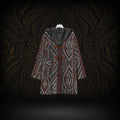 CRIMSON LEGACY POLYNESIAN HOODED TRENCH COAT