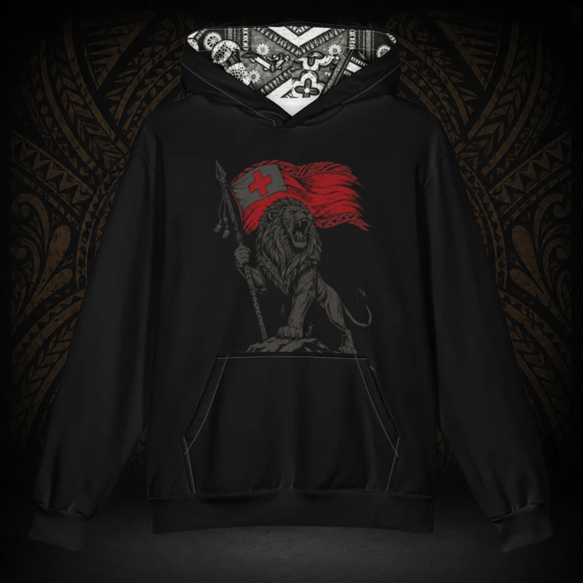 Tongan Heritage Roar Oversized Hoodie