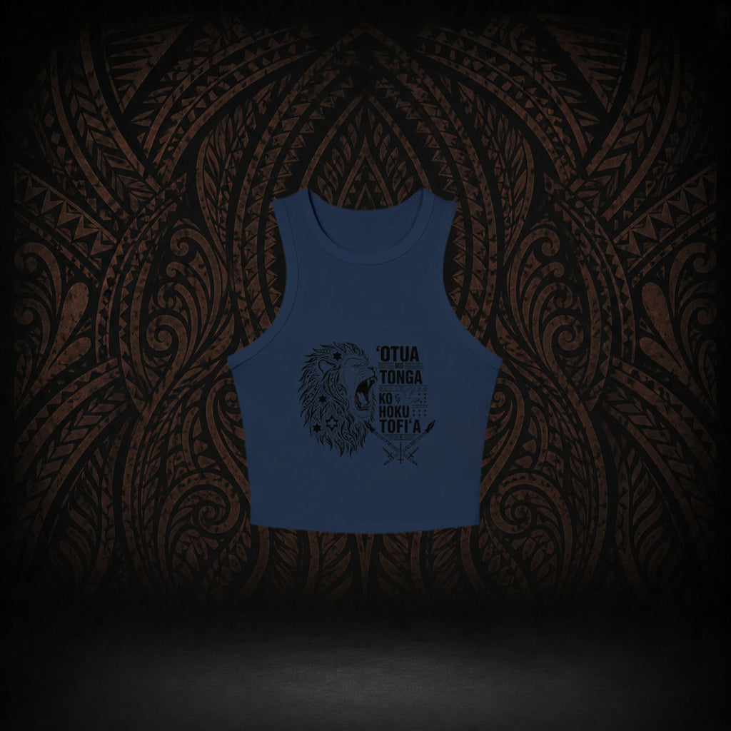 “God and Tonga” Women’s Micro-Rib Racer Tank