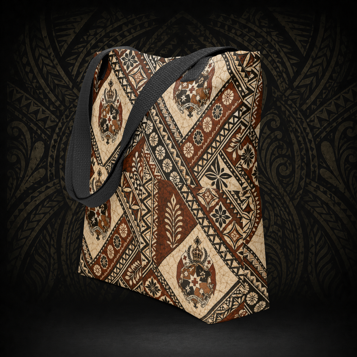 Tongan Tapa Tote Bag — Everyday Carry-All