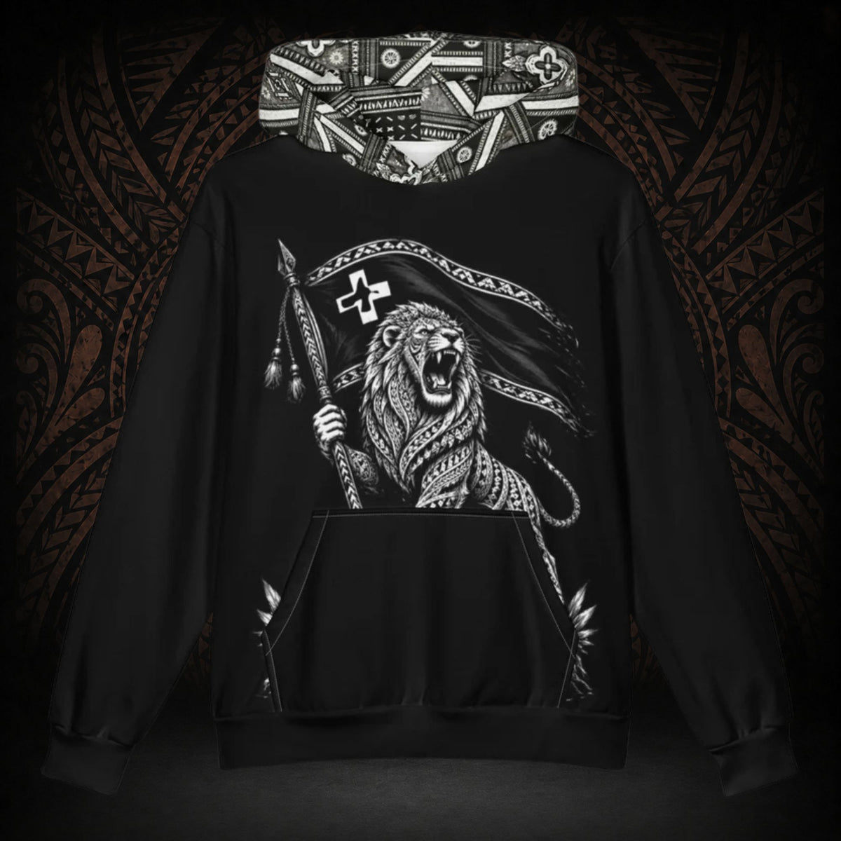 Tongan Guardian Lion Oversized Hoodie
