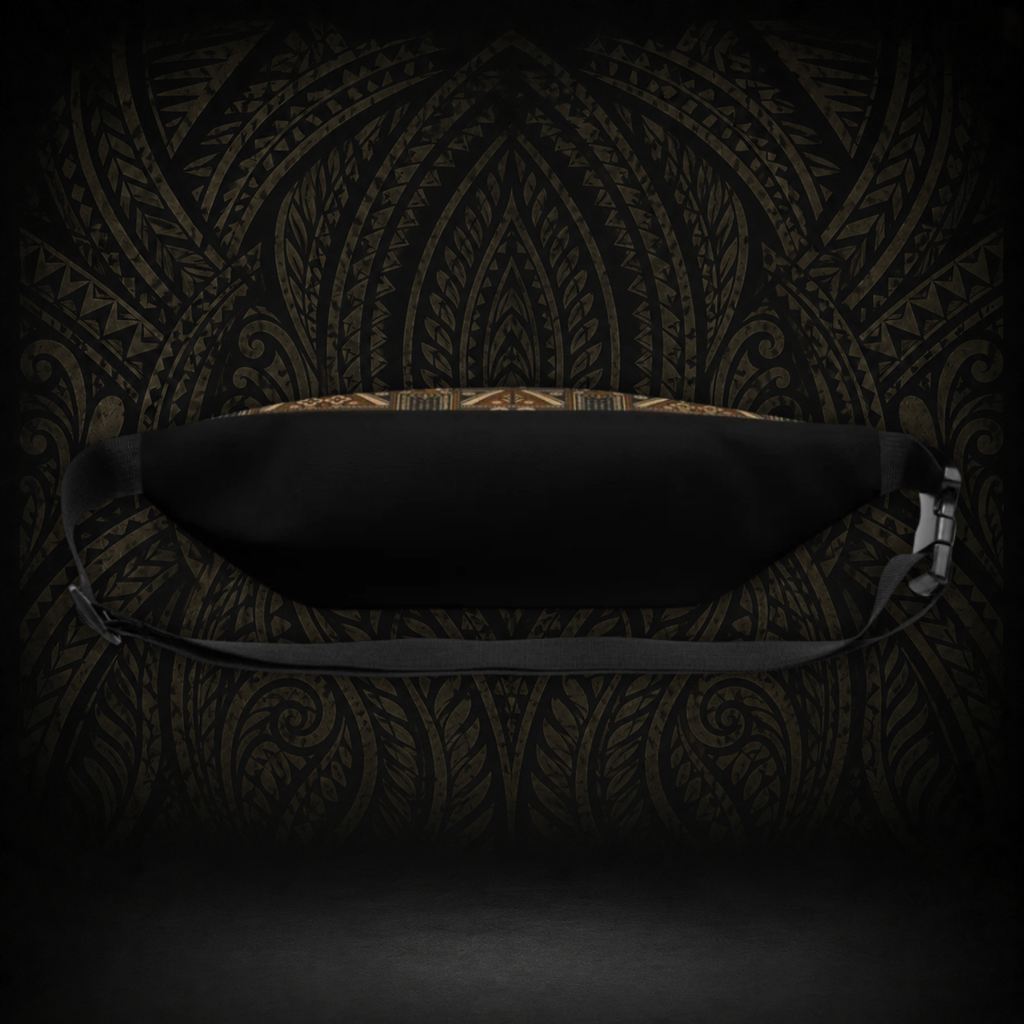 Tongan Tapa Fanny Pack — Water-Resistant Waist Bag