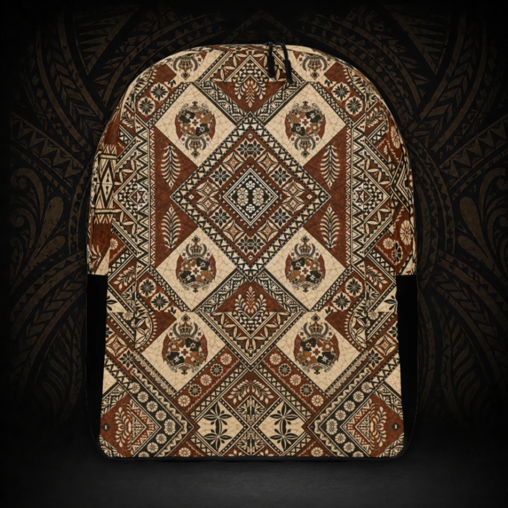 Tongan Tapa Backpack — Water-Resistant Laptop Backpack