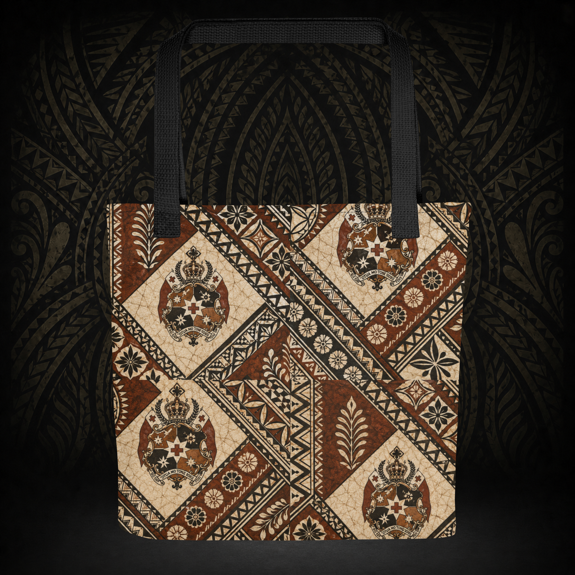 Tongan Tapa Tote Bag — Everyday Carry-All