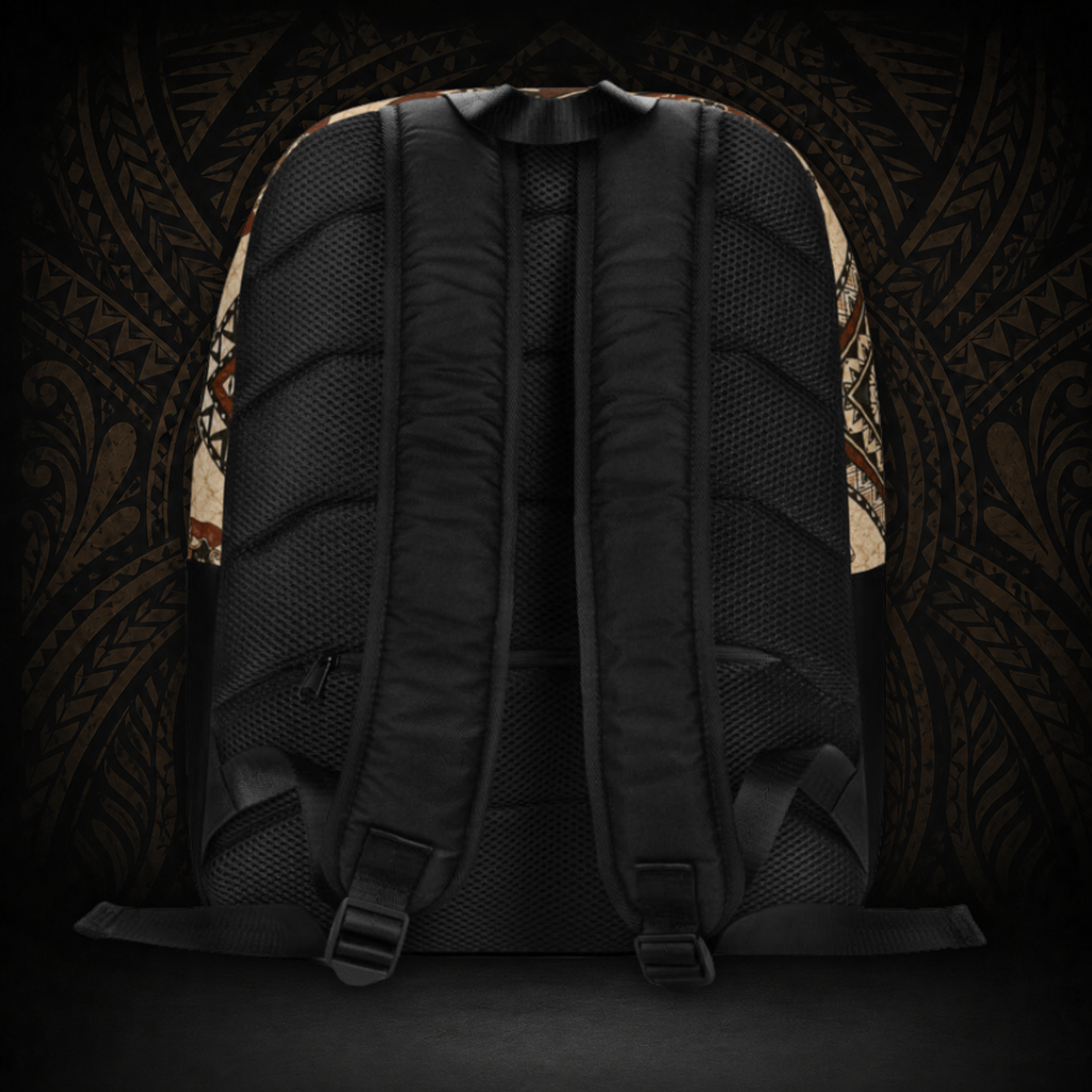 Tongan Tapa Backpack — Water-Resistant Laptop Backpack