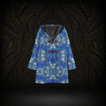 ROYAL PACIFIC BLOOM POLYNESIAN HOODED TRENCH COAT
