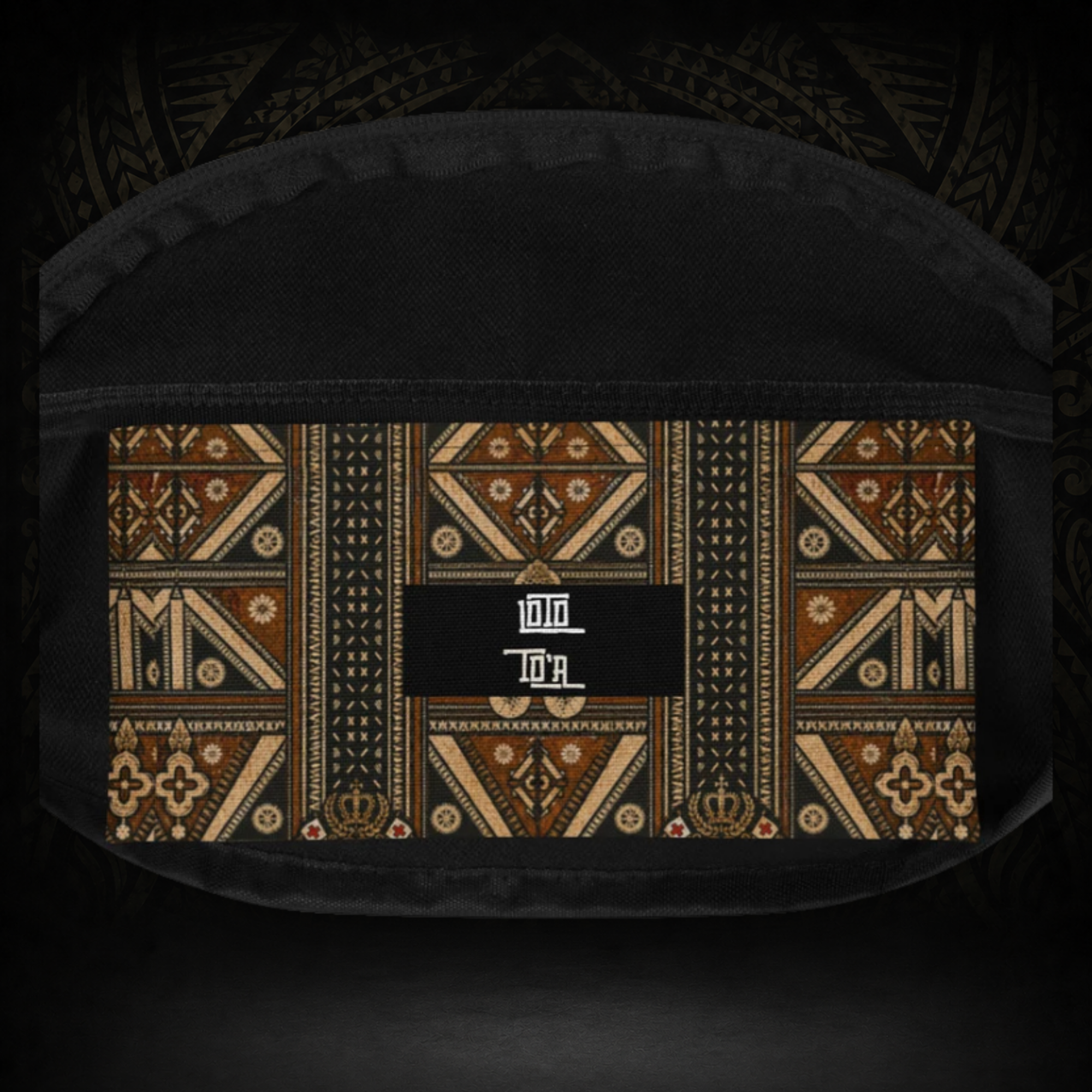Tongan Tapa Fanny Pack — Water-Resistant Waist Bag