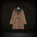 SUNSET HIBISCUS ISLAND HOODED TRENCH COAT