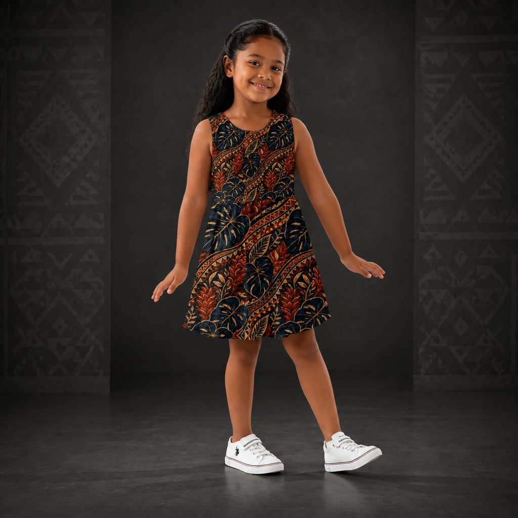 Island Bloom Girls’ A-Line Dress