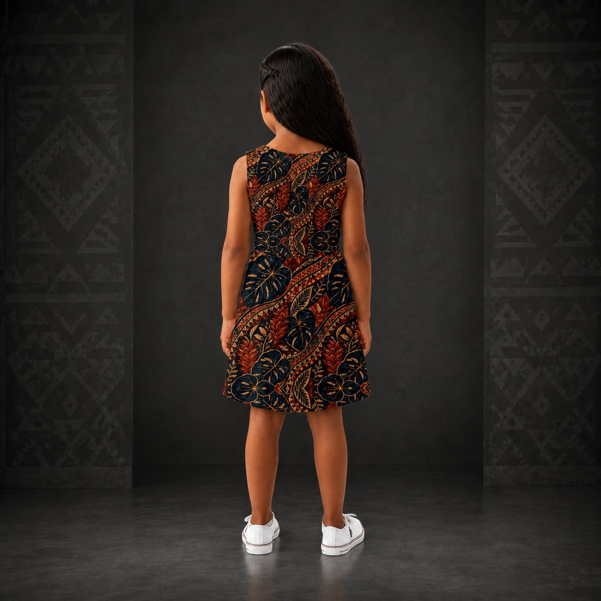 Island Bloom Girls’ A-Line Dress