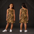 Kids' Tapa Hibiscus A-Line Dress — Island Roots Print