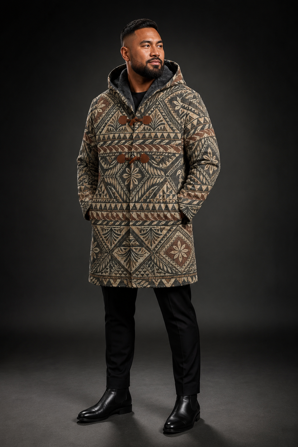 STRONG TAPA HERITAGE HOODED TRENCH COAT