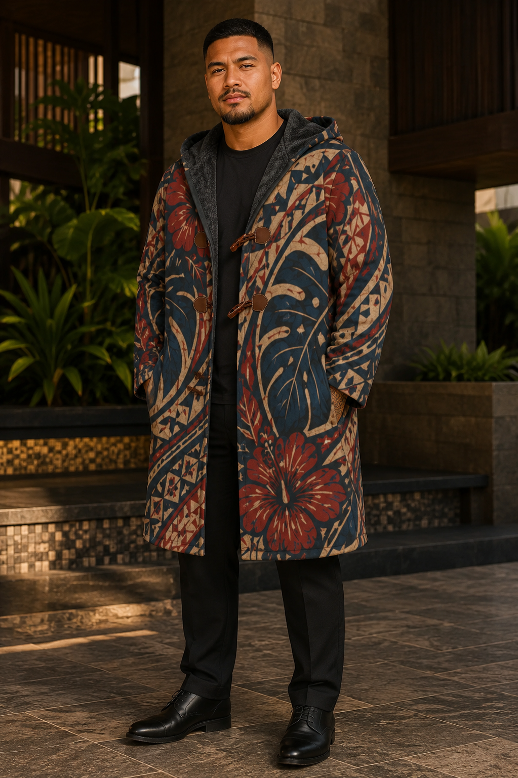 Floral Tapa Cloak