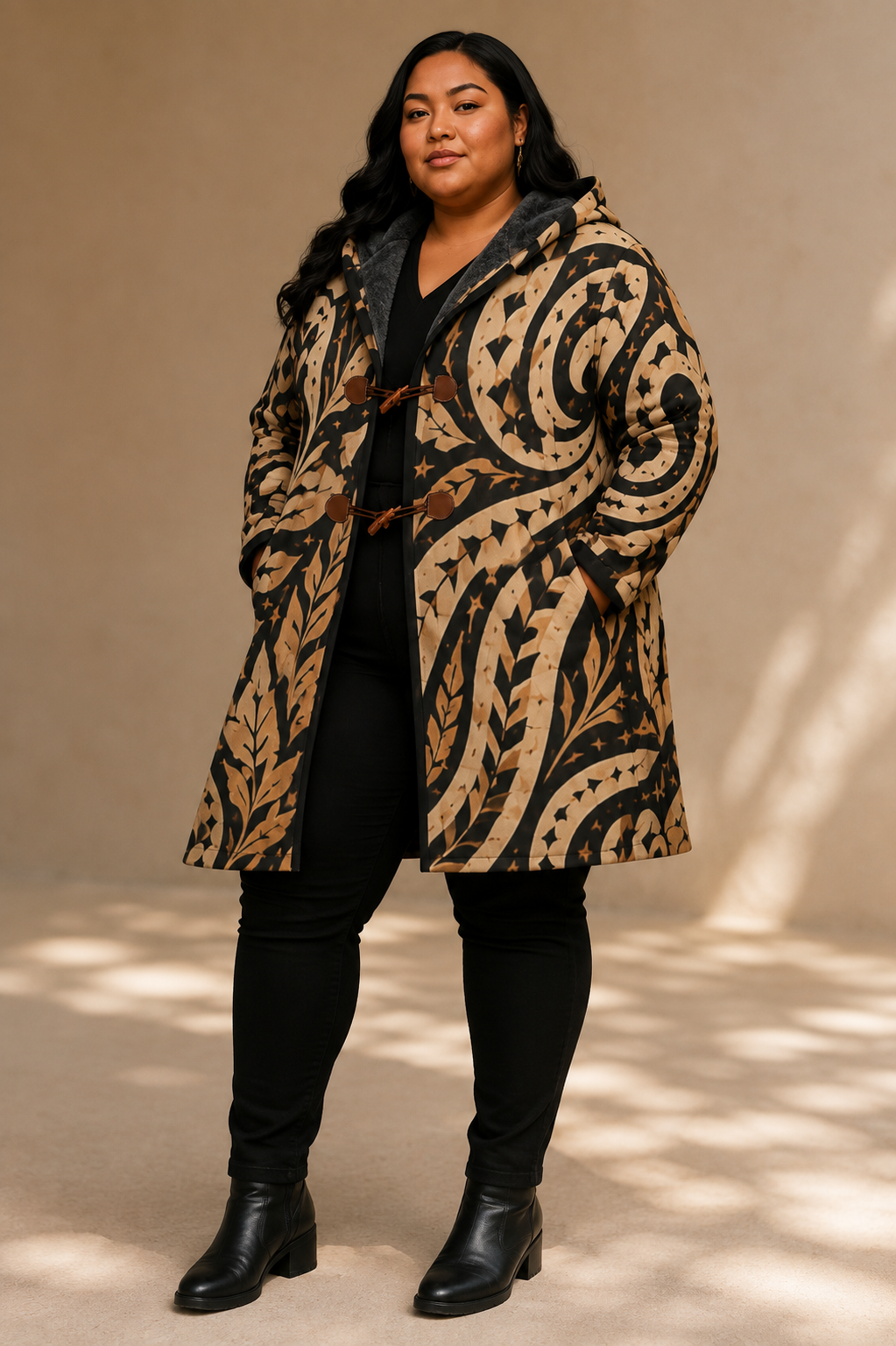 Island Roots Canvas Trench Windbreaker