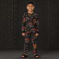 Boy's Monster Truck Crew Set — Royal Tonga Crest Print