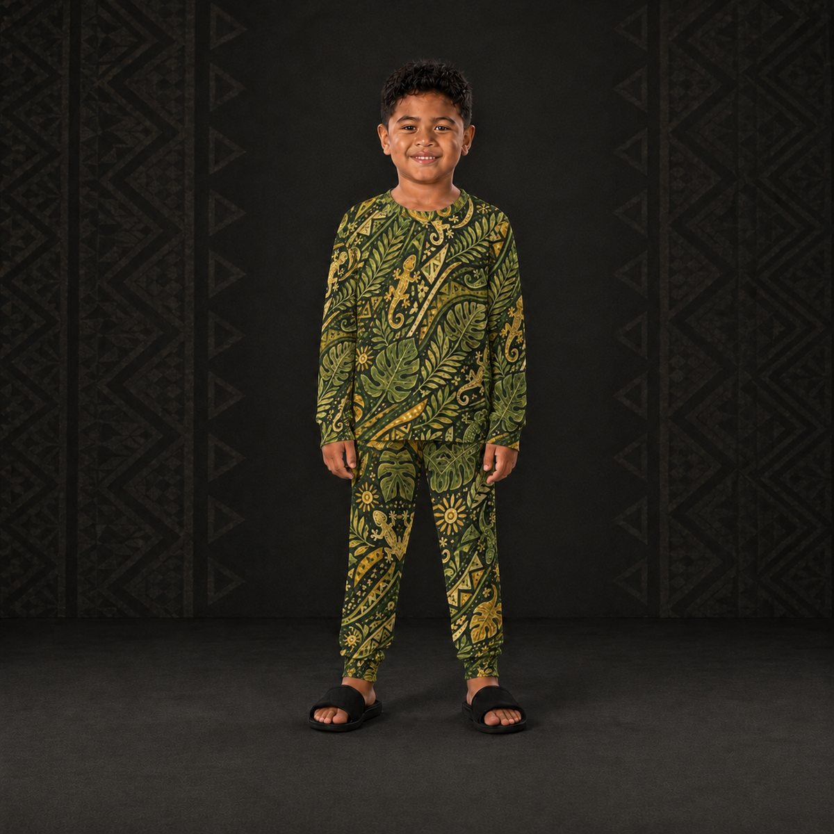 Boy's Polynesian Rainforest Gecko Crew Set